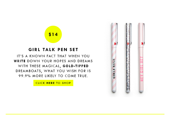 GIRL TALK PEN SET