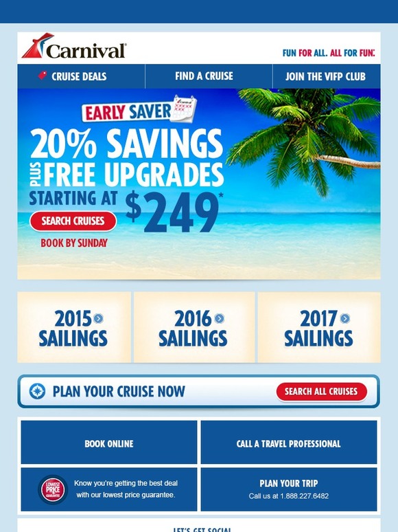 Carnival Cruises Get Your Upgrade On (Starting At 249!) Milled