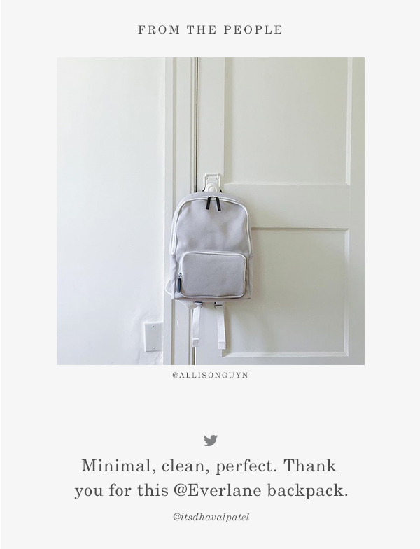 Everlane Our Backpack. Your Feedback. Milled
