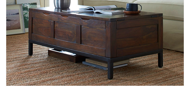 crate and barrel tucker coffee table