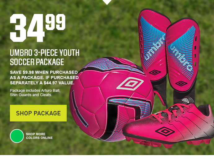 Youth soccer gear store packages