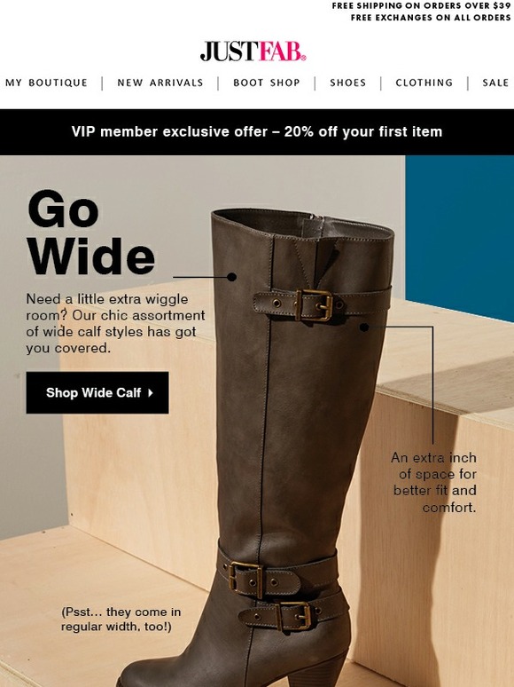 justfab extra wide calf boots