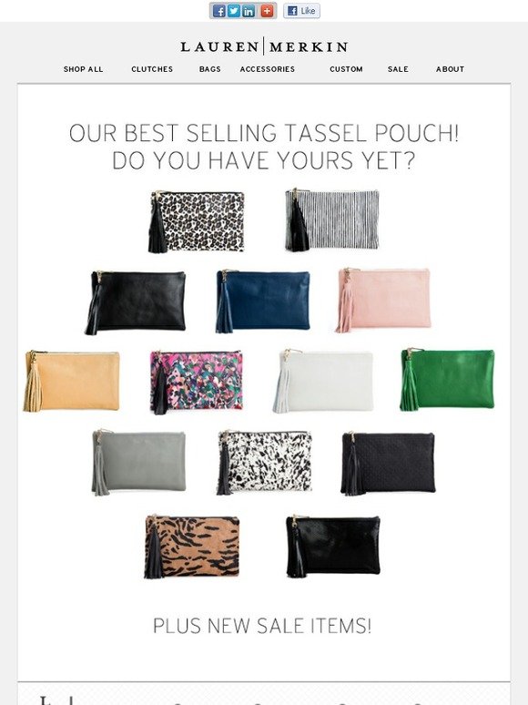 Our best selling tassel pouch!