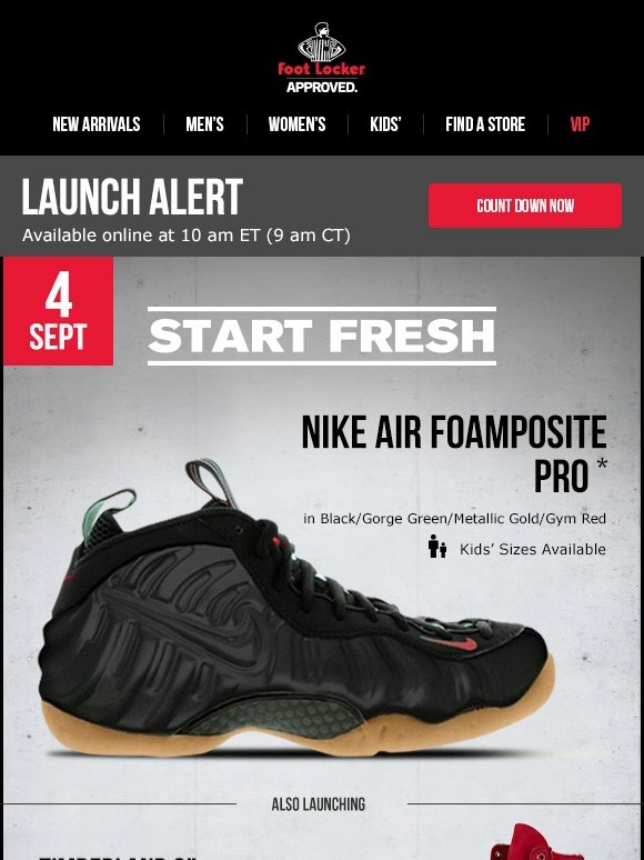 new foamposites footlocker