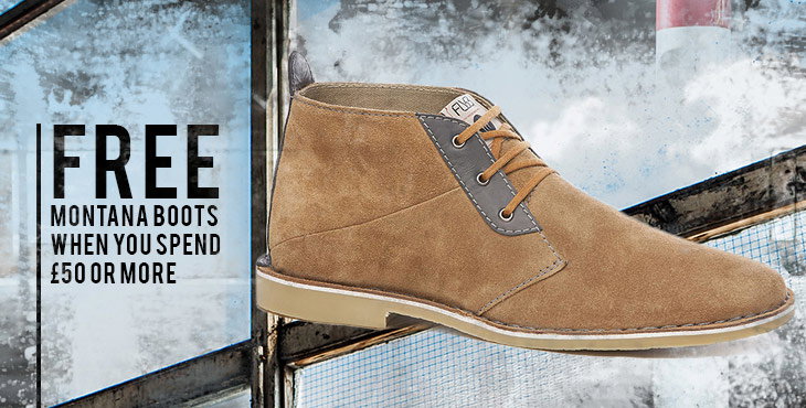 Fly53: , Free Desert Boots with £50 