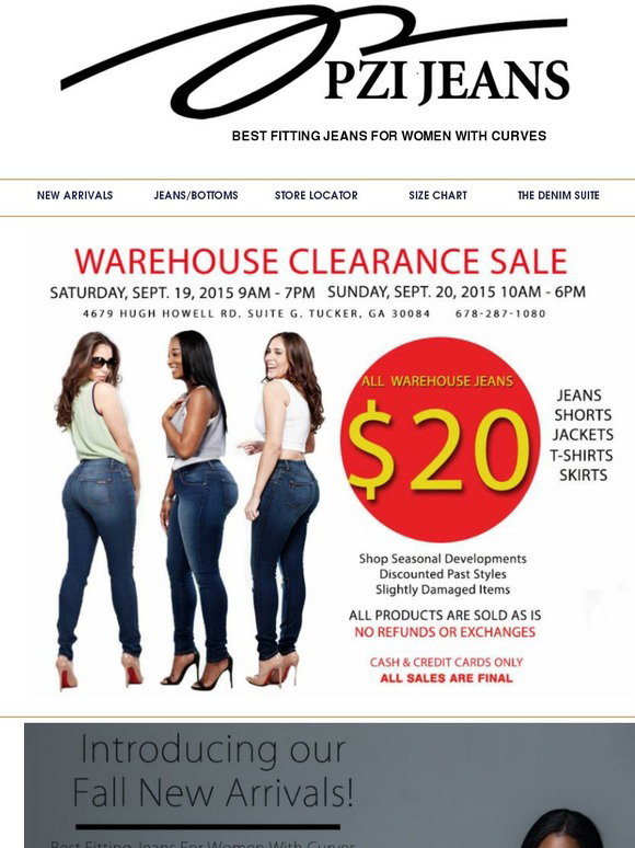 PZI Jeans: WAREHOUSE CLEARANCE SALE 