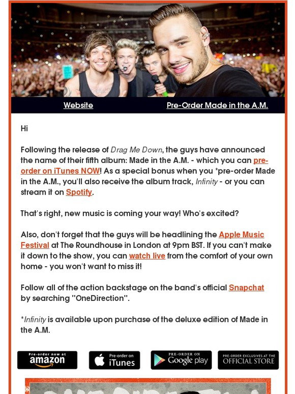pre order made in the am album