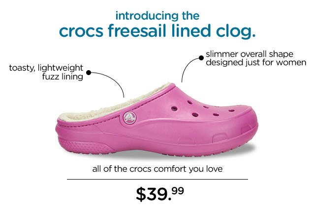 freesail lined crocs