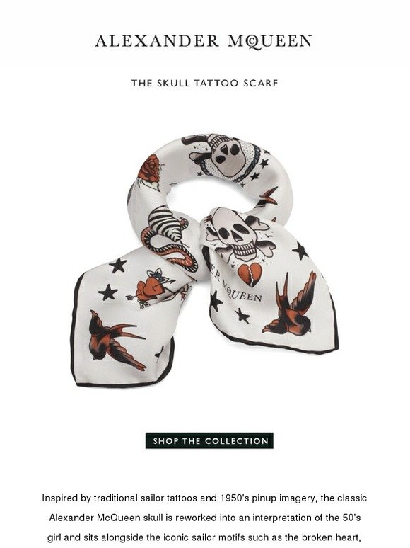 Alexander McQueen UK: Introducing The Skull Tattoo Scarf | Milled