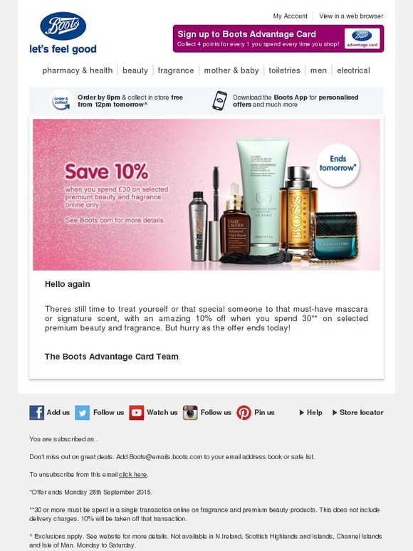 boots premium beauty offers