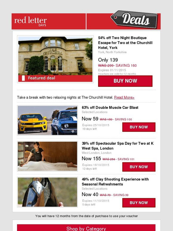 Red Letter Days Email Newsletters Shop Sales Discounts And Coupon Codes Page 15