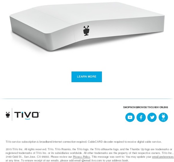 TiVo 📣 Introducing the allnew TiVo BOLT. Milled