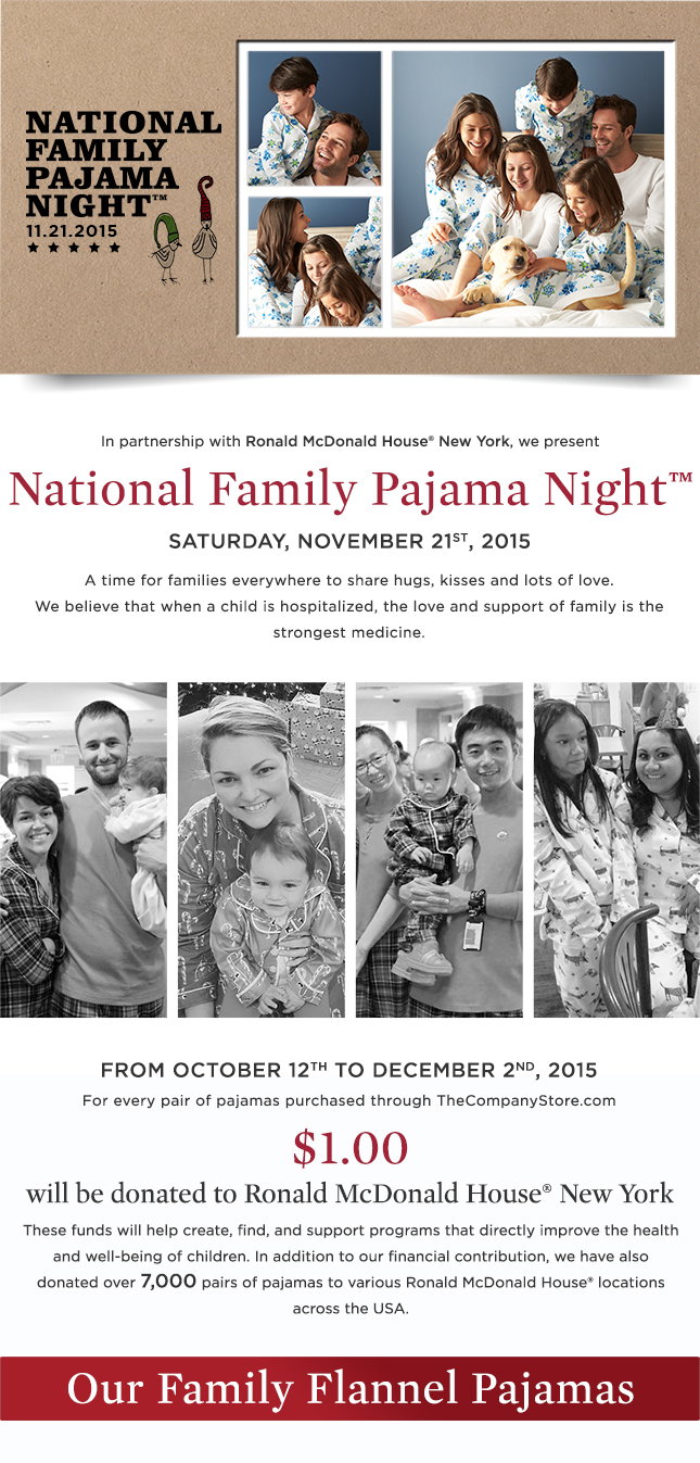 NATIONAL FAMILY PAJAMA NIGHT NOVEMBER 21 2015