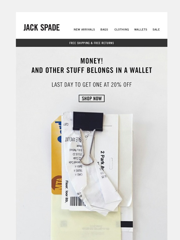 Jack Spade Money, money, money... Milled