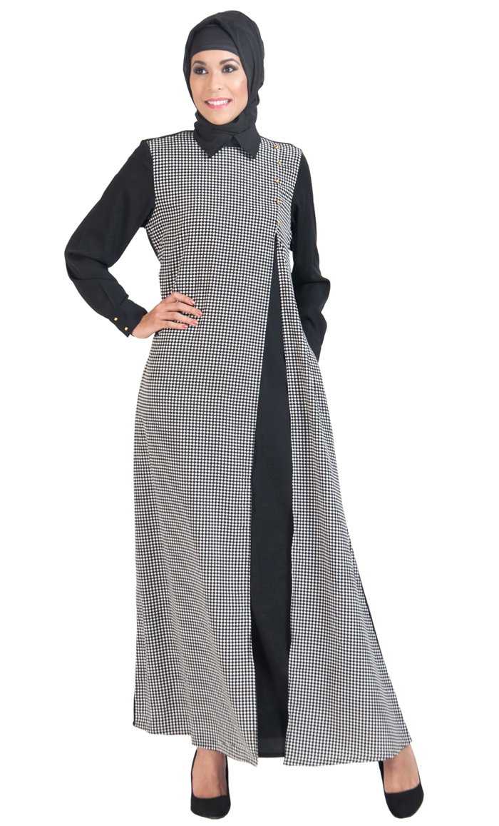 Denim Embroidered Abaya for $18.99 