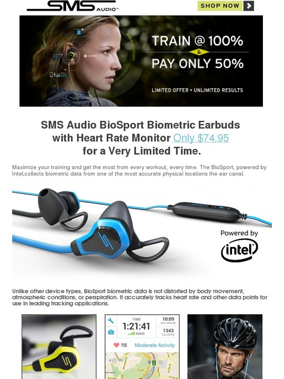 BioSport 50% OFF - In-Ear Biometric headphone - Special Limited Offer