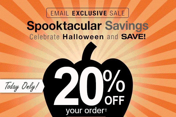 Halloween Sale - 20% Off! Shop now.