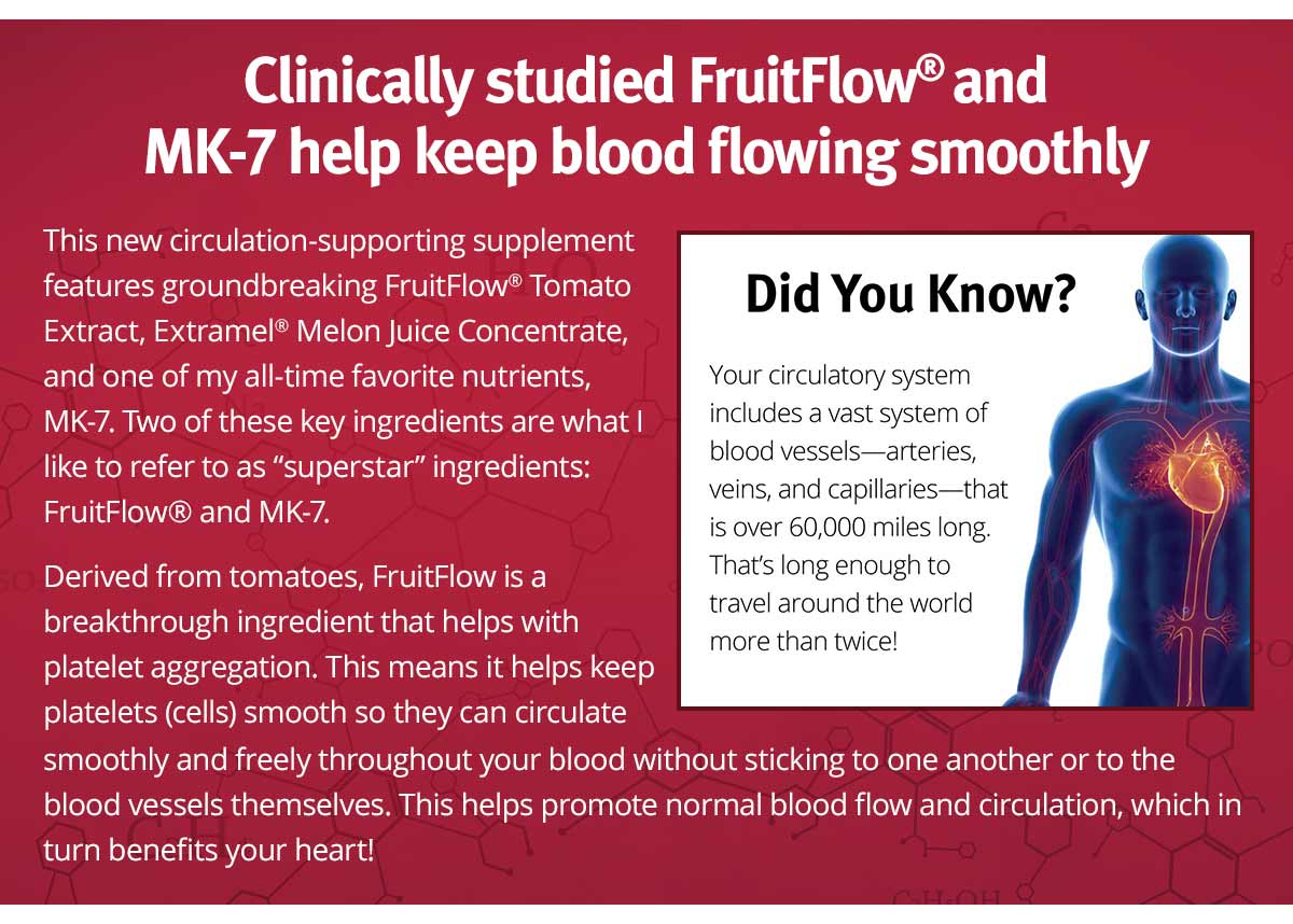 MK-7 Artery Circulation supports blood flow and heart circulation