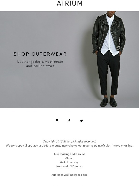 Shop outerwear before it's too late!