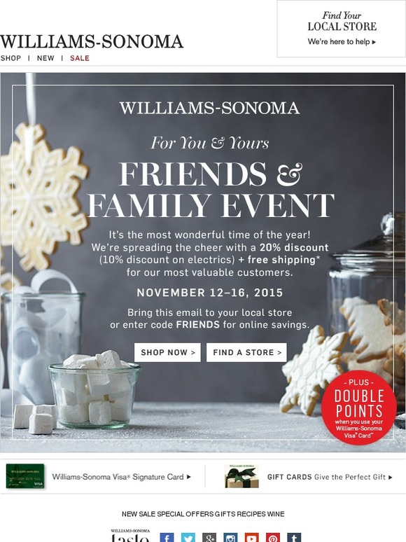 West Elm FRIENDS & FAMILY Event Starts Now! A Special Thanks to You