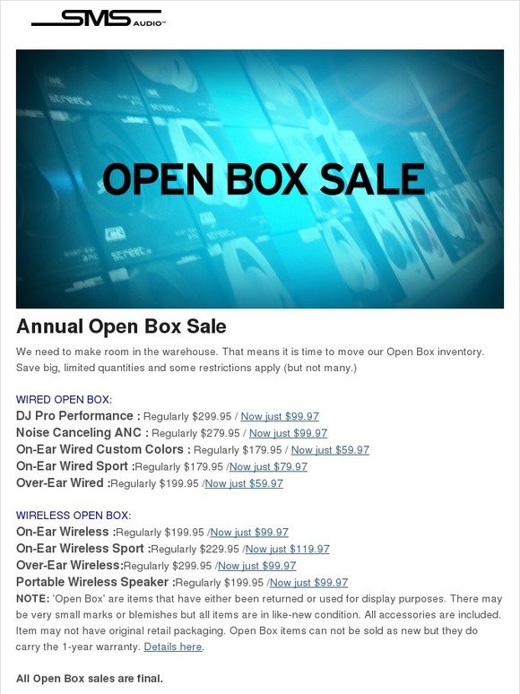 Save Big - Open Box - As low as $59. Limited Quantities.