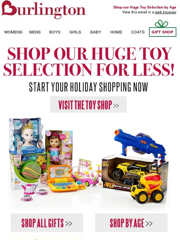 Burlington Coat Factory: Preview Santa’s Toy Collection | Milled