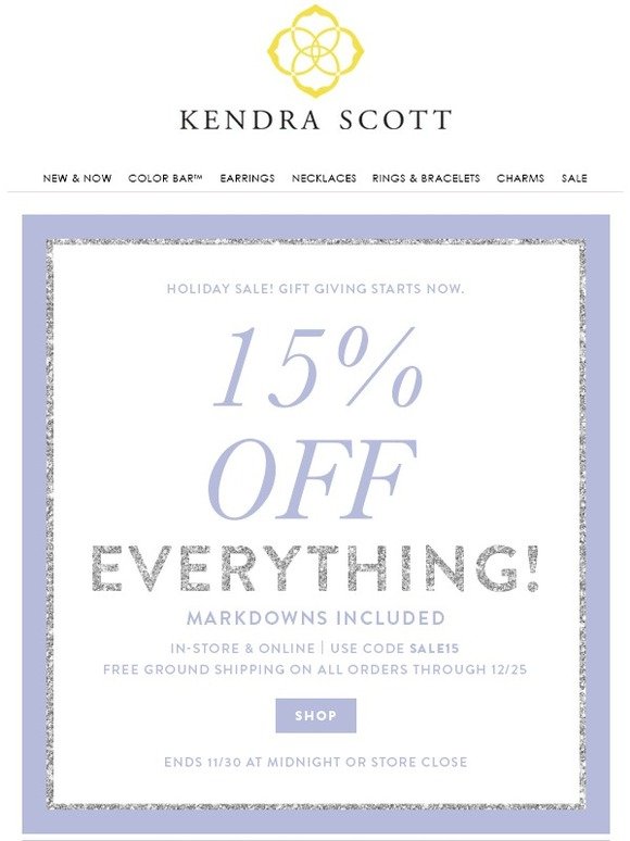 Kendra Scott Jewelry Black Friday Sale Starts Now. Milled