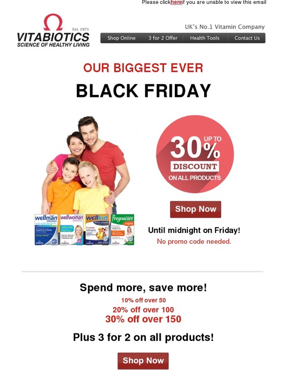 Vitabiotics Black Friday Starts Now 40 Off Everything Milled