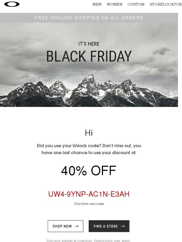 oakleys black friday