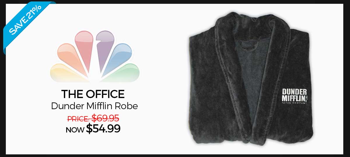 Save 21%! The Office Dunder Mifflin Robe: Was $69.95 Now $54.99