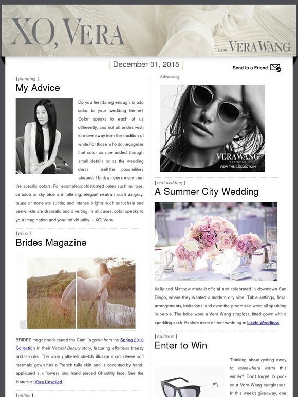 A Summer City Wedding + Win a Pair of Vera Wang Sunglasses