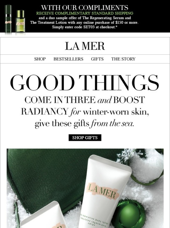 La Mer Good Things Come in Three—Discover The Winter Indulgence