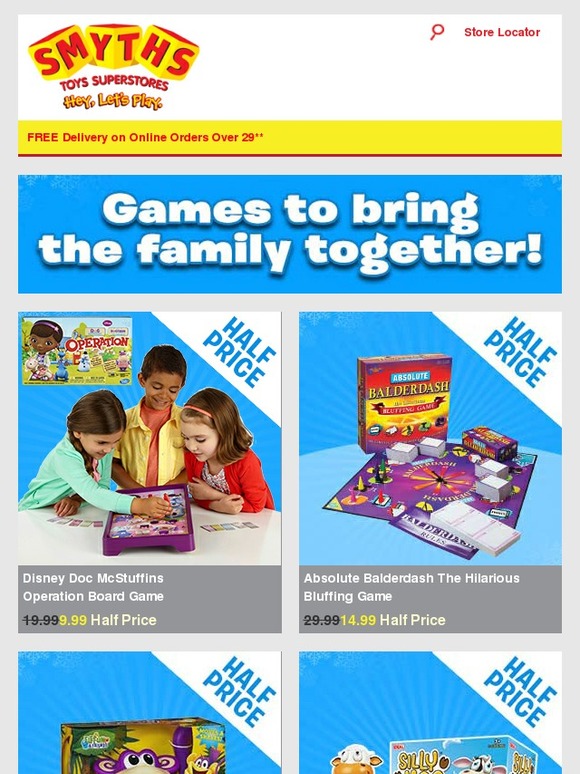 Smyths Toys HQ Great Value Board Games for all the Family! Milled