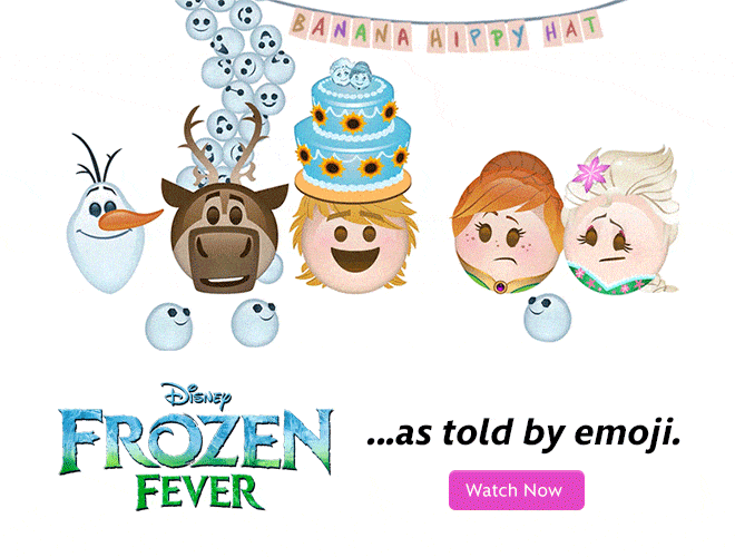Disney Store Watch the all new Frozen Fever as told by Emoji Milled