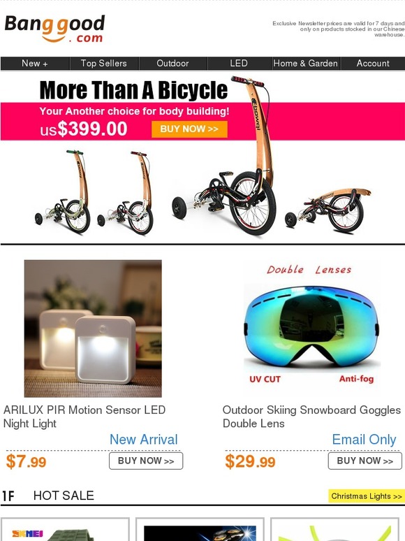 Banggood Com Bowqi Foldable Bike More Than A Bicycle 7 99 Motion Sensor Led Night Light Milled