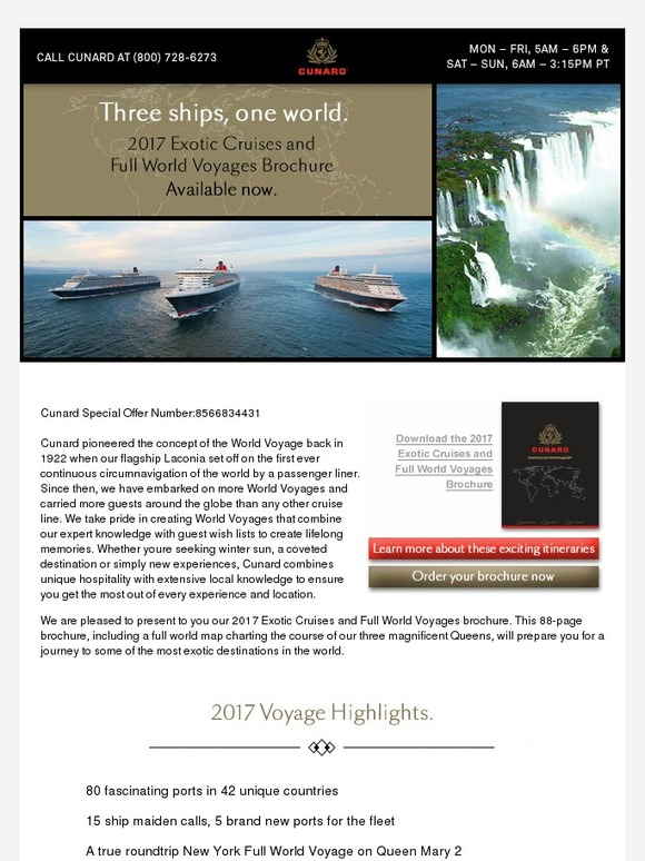 cunard brochure