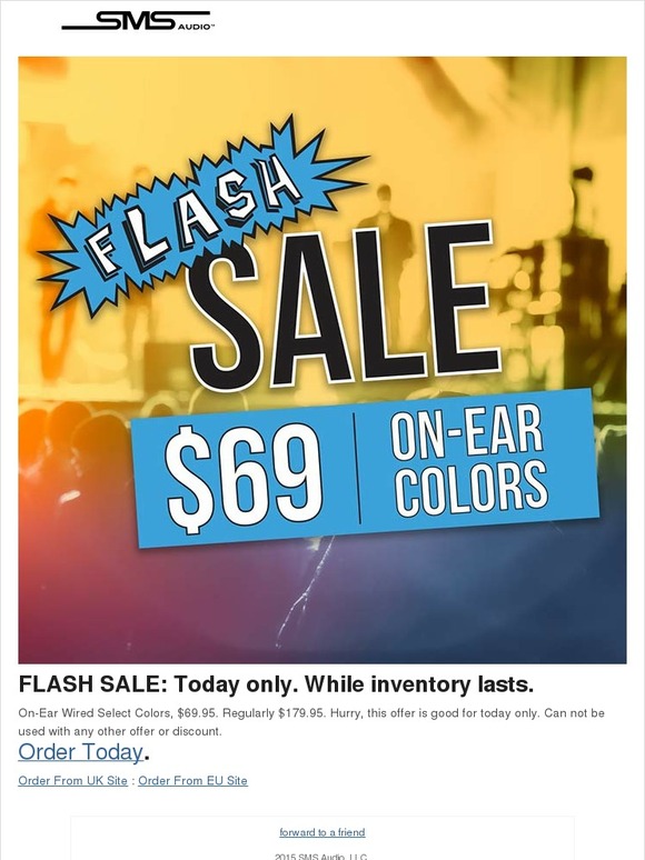 FLASH SALE: Today only, $69 On-Ear Most Colors