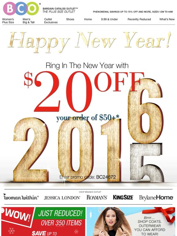 BCOutlet New Year, New Savings For You. Milled