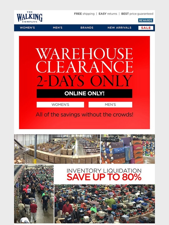 walking shoe company clearance