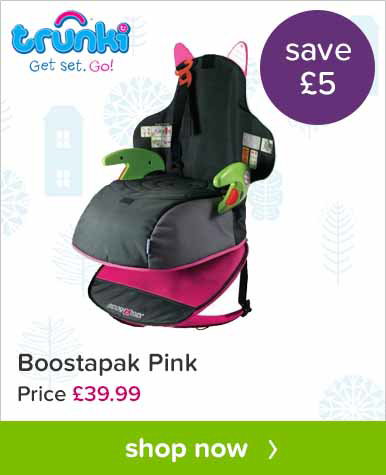 Trunki Boostapak Pink. Save £5. Price £39.99. Shop Now.