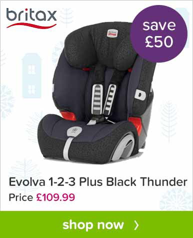 Britax Evolva 1-2-3 Plus Car Seat - Black Thunder. Save £50. Price £109.99. Shop Now.