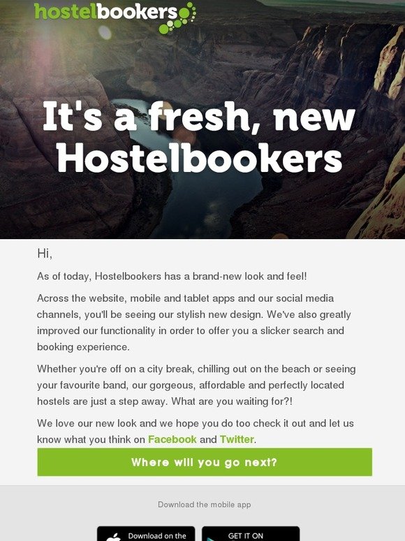 Hostelbookers has a new lick of paint