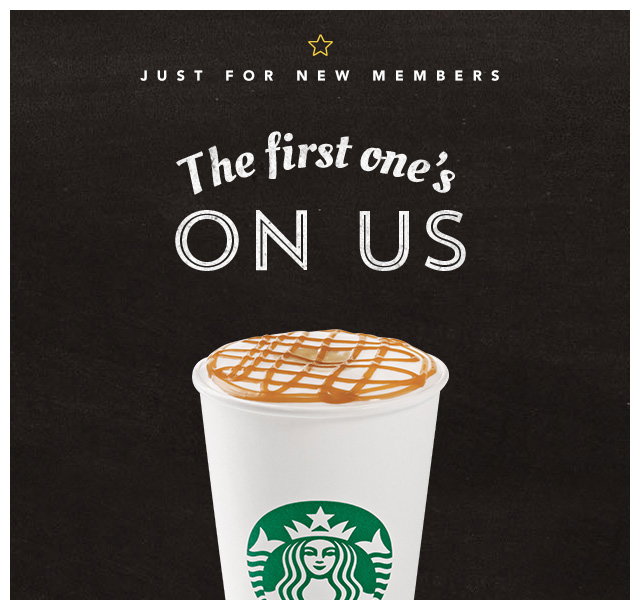 Just For New Members. The first one's On Us.