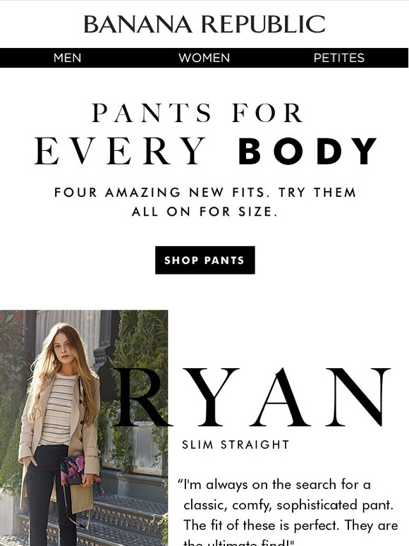 Banana Republic Petites introducing four amazing new pants Milled