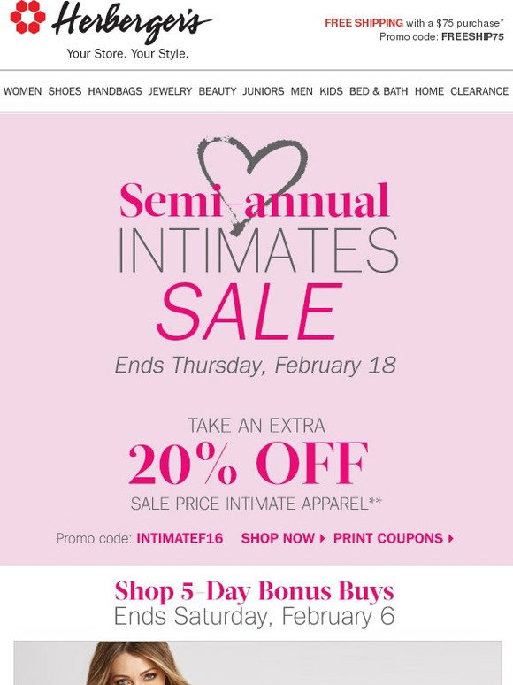 Carson's: Semi-Annual Intimates Sale • EXTRA 20% off Coupon | Milled