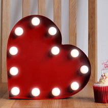 Carnival heart light red