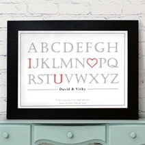 Personalised I love you print