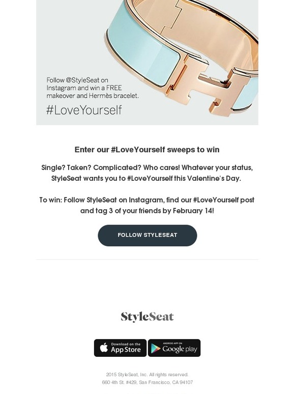 Follow us to win a makeover + Hermès bracelet!