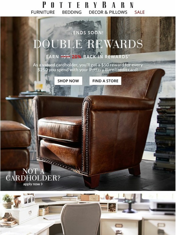 Pottery Barn Double Rewards is yours for the taking through
