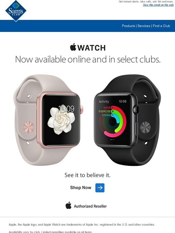 Sam's club apple store watch